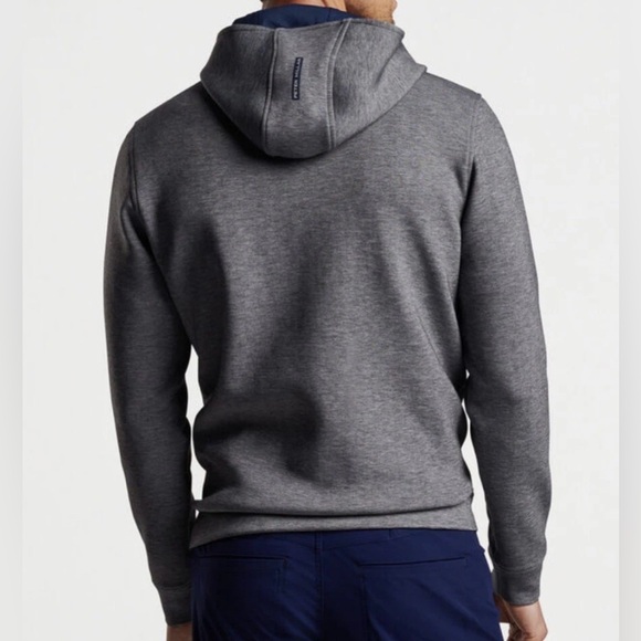 Peter Millar Iron Gray Winsome Half-Zip Hoodie MS24XZ16 Golf Pullover - Picture 5 of 6